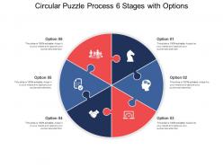 Circular puzzle process 06 stages with options