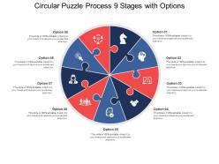 Circular puzzle process 09 stages with options