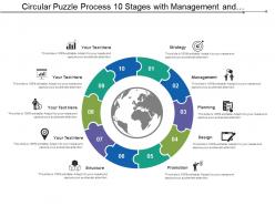 Circular Puzzle Process 10 Stages With Management And Structure