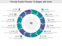 Circular Puzzle Process 12 Stages With Icons