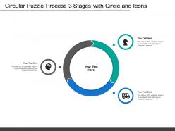 Circular Puzzle Process 3 Stages With Circle And Icons