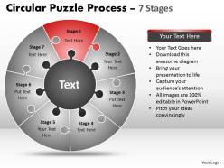 Circular puzzle process 7 stages
