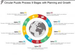 Circular Puzzle Process 9 Stages With Planning And Growth