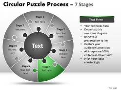 Circular puzzle process diagram 7 stages 8