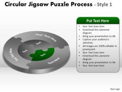Circular puzzle process diagram style 6