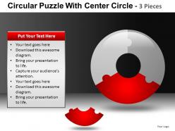 Circular puzzle with 2 and 3 powerpoint presentation slides db
