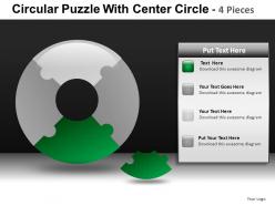 Circular puzzle with 4 powerpoint presentation slides db