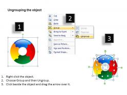 Circular puzzle with 4 powerpoint presentation slides db