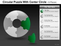 Circular puzzle with 6 powerpoint presentation slide db