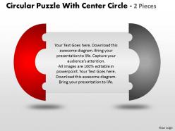 Circular puzzle with center circle 2 and 3