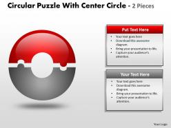 Circular puzzle with center circle 2 and 3 pieces ppt 10