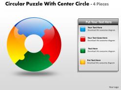 Circular puzzle with center circle ppt 11
