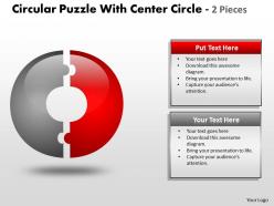 Circular puzzle with center pieces ppt 9