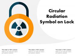 Circular radiation symbol on lock