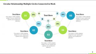 Circular Relationship Multiple Circles Process Connected In Mesh Business Marketing