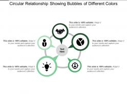 Circular Relationship Showing Bubbles Of Different Colors