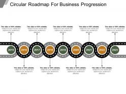 Circular roadmap for business progression sample of ppt