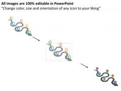 Circular roadmap for process flow flat powerpoint design