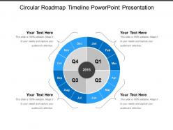 Circular roadmap timeline powerpoint presentation