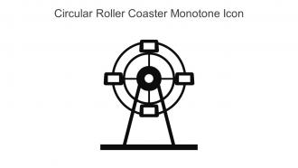 Circular Roller Coaster Monotone Icon In Powerpoint Pptx Png And Editable Eps Format
