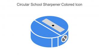Circular School Sharpener Colored Icon in powerpoint pptx png and editable eps format