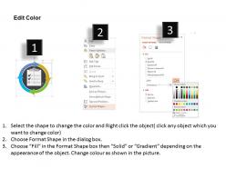 Circular score card for business flat powerpoint design