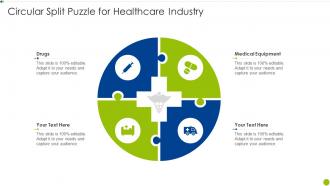 Circular Split Puzzle For Healthcare Industry