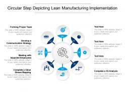 Circular step depicting lean manufacturing implementation