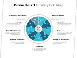 Circular steps of accounting cycle puzzle