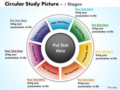 Circular study picture 7 stages powerpoint diagrams presentation slides graphics 0912