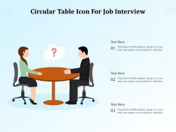 Circular table icon for job interview