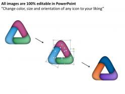 Circular triangle powerpoint template slide