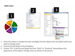Circular wheel diagram 5 pieces split pie chart like  ppt slides presentation diagrams templates powerpoint info graphics