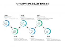 Circular years zig zag timeline