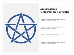 Circumscribed pentagram icon with star