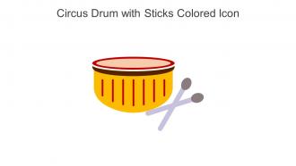 Circus Drum With Sticks Colored Icon In Powerpoint Pptx Png And Editable Eps Format