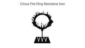 Circus Fire Ring Monotone Icon In Powerpoint Pptx Png And Editable Eps Format