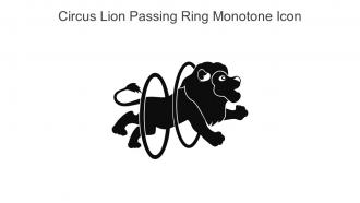 Circus Lion Passing Ring Monotone Icon In Powerpoint Pptx Png And Editable Eps Format