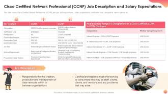 Cisco certified network professional ccnp job description and salary expectations