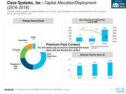 Cisco Systems Inc Capital Allocation Deployment 2016-2018