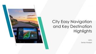 City Easy Navigation And Key Destination Highlight PPT Template AT