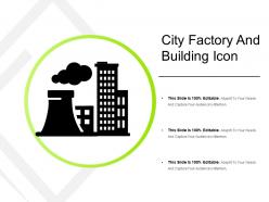 City factory and building icon
