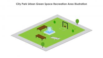 City Park Urban Green Space Recreation Area Illustration