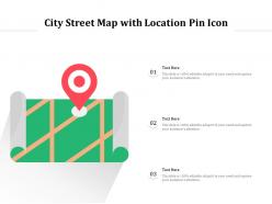 City Street Map With Location Pin Icon