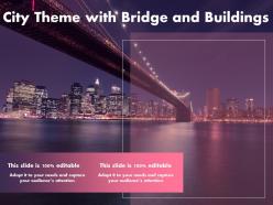 City theme with bridge and buildings