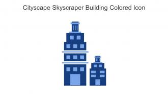 Cityscape Skyscraper Building Colored Icon In Powerpoint Pptx Png And Editable Eps Format