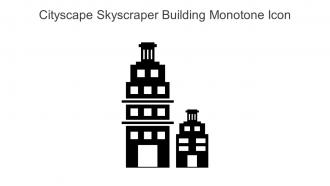 Cityscape Skyscraper Building Monotone Icon In Powerpoint Pptx Png And Editable Eps Format