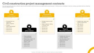 Civil Construction Project Management Contracts