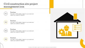 Civil Construction Site Project Management Icon