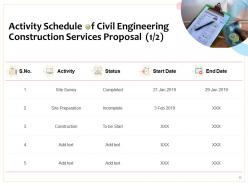 Civil engineering construction proposal powerpoint presentation slides